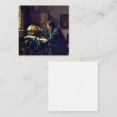 Johannes Vermeer - De Astronomer Notitiekaartje (Voorkant / Achterkant)