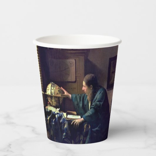 Johannes Vermeer - De Astronomer Papieren Bekers (Voorkant)