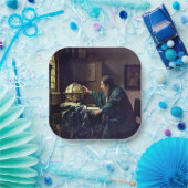 Johannes Vermeer - De Astronomer Papieren Bordje (Feest)