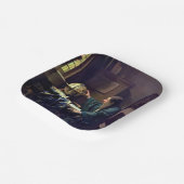 Johannes Vermeer - De Astronomer Papieren Bordje (Gebogen)