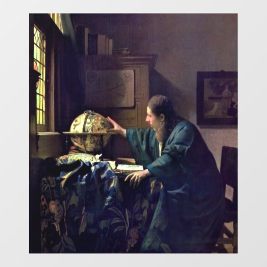 Johannes Vermeer - De Astronomer Raamsticker (Vel)