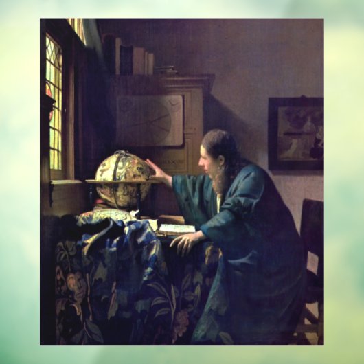 Johannes Vermeer - De Astronomer Raamsticker (Vel 3)