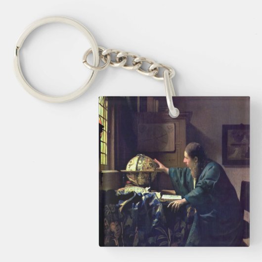 Johannes Vermeer - De Astronomer Sleutelhanger (Voorkant)