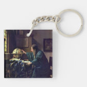 Johannes Vermeer - De Astronomer Sleutelhanger (Achterkant)