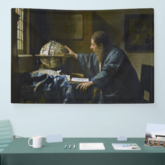 Johannes Vermeer - De Astronomer Spandoek (Beurs)