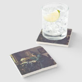 Johannes Vermeer - De Astronomer Stenen Onderzetter (Zijkant)