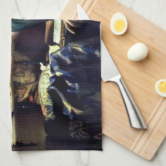 Johannes Vermeer - De Astronomer Theedoek (Quarter Fold)