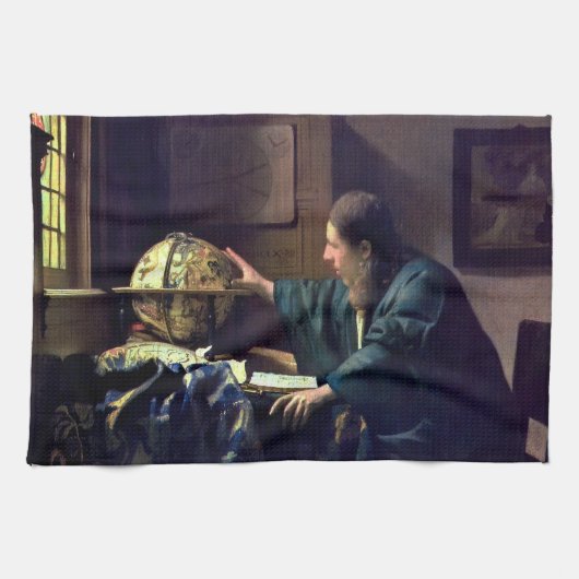 Johannes Vermeer - De Astronomer Theedoek (Horizontaal)
