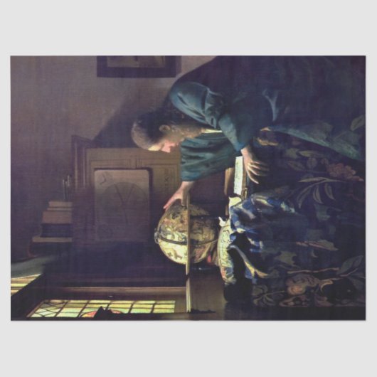 Johannes Vermeer - De Astronomer Tissuepapier (Voorkant)
