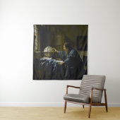 Johannes Vermeer - De Astronomer Wandkleed (In situ)