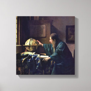 Johannes Vermeer - De Astronoom Canvas Afdruk