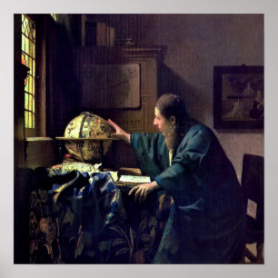 Johannes Vermeer - De Astronoom Poster