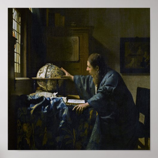 Johannes Vermeer - De Astronoom Poster (Voorkant)