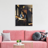 Johannes Vermeer - De Geograaf Canvas Afdruk (Insitu (Woonkamer))