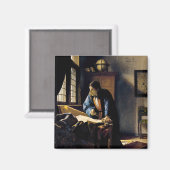 Johannes Vermeer - De Geograaf Magneet (Voorkant / Achterkant)