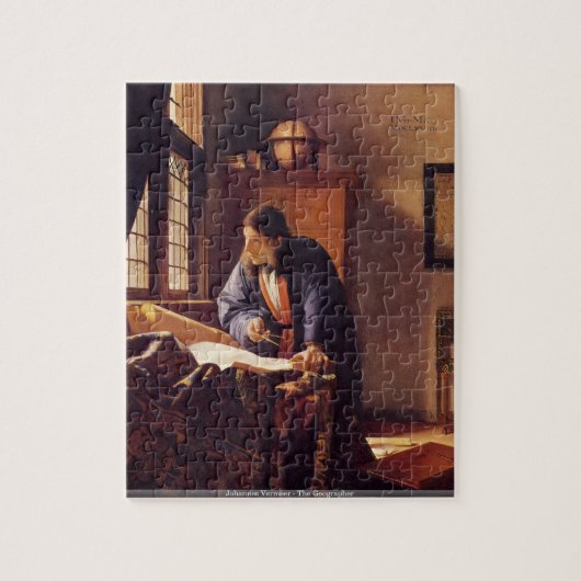 Johannes Vermeer - De geografische puzzel (Verticaal)