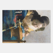 Johannes Vermeer - De Kantwerkster Inpakpapier Vel (Voorkant 3)