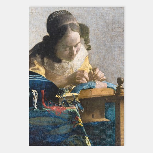 Johannes Vermeer - De Kantwerkster Inpakpapier Vel