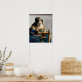 Johannes Vermeer - De Kantwerkster Poster (Keuken)