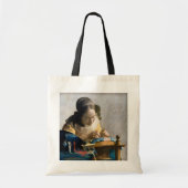 Johannes Vermeer - De Kantwerkster Tote Bag (Voorkant)