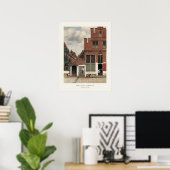 Johannes Vermeer De Kleine Straat Architectonisch Poster (Thuiskantoor)