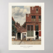 Johannes Vermeer De Kleine Straat Architectonisch Poster (Voorkant)