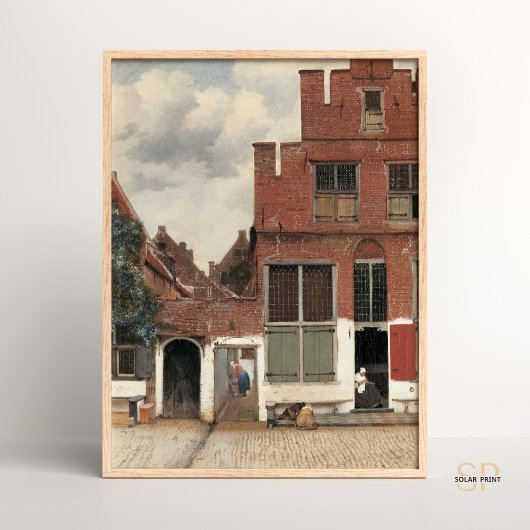 Johannes Vermeer De Kleine Straatklassieker Poster