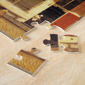 Johannes Vermeer - De kleine straatpuzzel Legpuzzel (Zijkant)