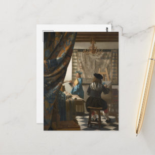Johannes Vermeer, De kunst van het schilderen Briefkaart