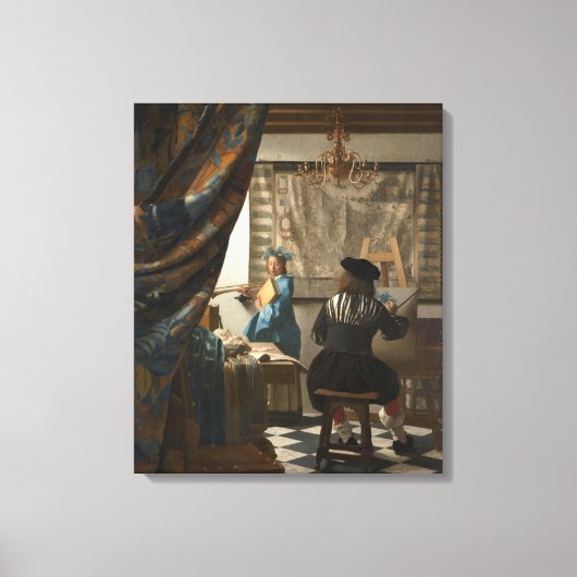 Johannes Vermeer, De kunst van het schilderen Canvas Afdruk (Voorkant)
