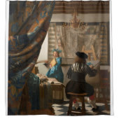 Johannes Vermeer - de kunst van het schilderen Douchegordijn (Voorkant)