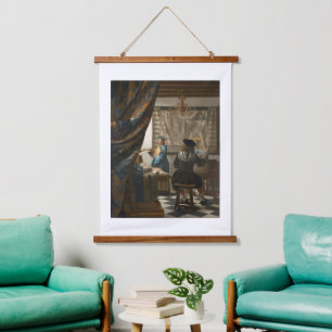 Johannes Vermeer, De kunst van het schilderen Hangend Wandkleed
