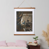 Johannes Vermeer, De kunst van het schilderen Hangend Wandkleed (Slaapkamer)