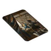 Johannes Vermeer, De kunst van het schilderen Magneet (Rechterzijde)