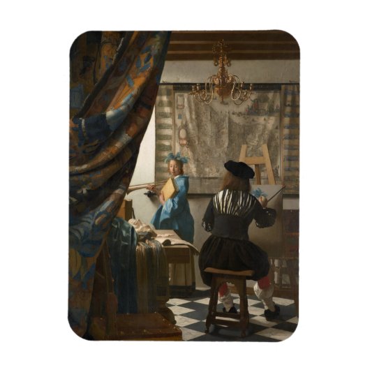 Johannes Vermeer, De kunst van het schilderen Magneet (Verticaal)