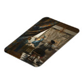 Johannes Vermeer, De kunst van het schilderen Magneet (Linkerzijde)