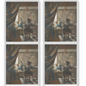 Johannes Vermeer, De kunst van het schilderen Sticker (Voorkant)