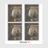 Johannes Vermeer, De kunst van het schilderen Sticker (Vel)