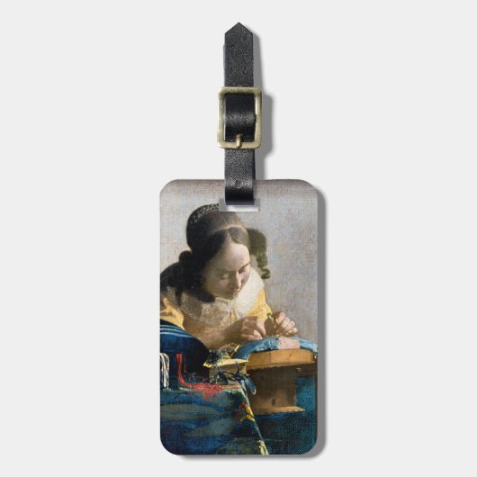 Johannes Vermeer - De Lacemaker Bagagelabel (Voorkant verticaal)