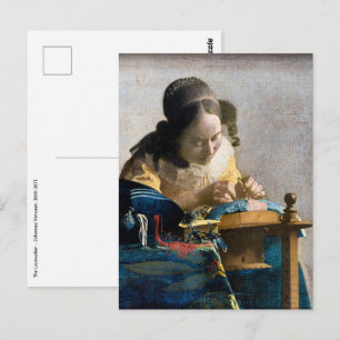 Johannes Vermeer - De Lacemaker Briefkaart