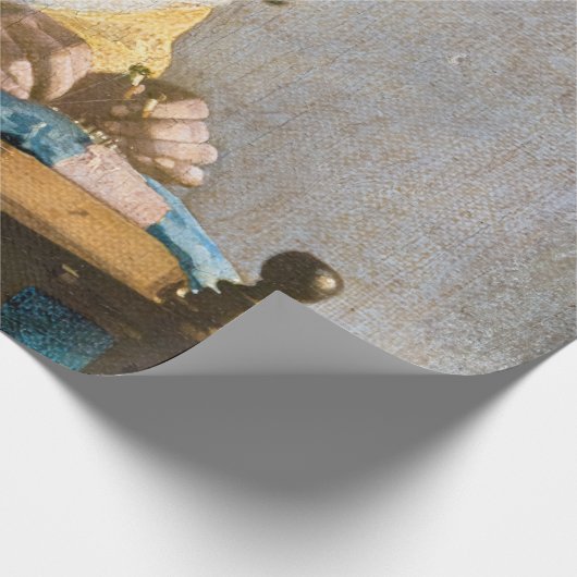 Johannes Vermeer - De Lacemaker Cadeaupapier (Hoek)