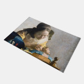 Johannes Vermeer - De Lacemaker Deurmat (Schuin)