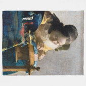 Johannes Vermeer - De Lacemaker Fleece Deken (Voorkant (Horizontaal))