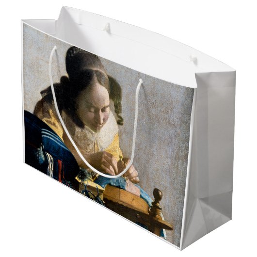 Johannes Vermeer - De Lacemaker Groot Cadeauzakje (Achterkant Gekanteld)