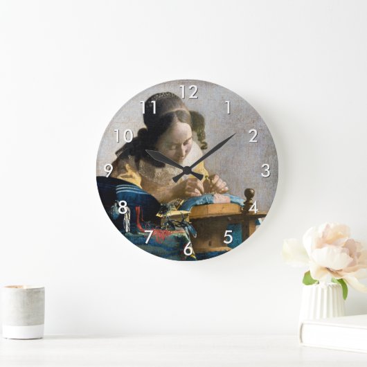 Johannes Vermeer - De Lacemaker Grote Klok (Huis)