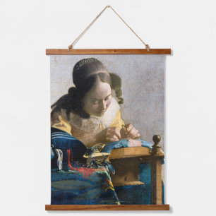 Johannes Vermeer - De Lacemaker Hangend Wandkleed