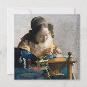 Johannes Vermeer - De Lacemaker Kaart (Voorkant)