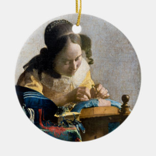 Johannes Vermeer - De Lacemaker Keramisch Ornament