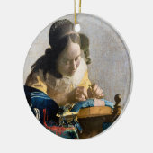 Johannes Vermeer - De Lacemaker Keramisch Ornament (Links)