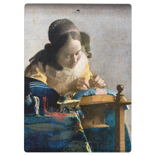 Johannes Vermeer - De Lacemaker Klembord (Achterkant)